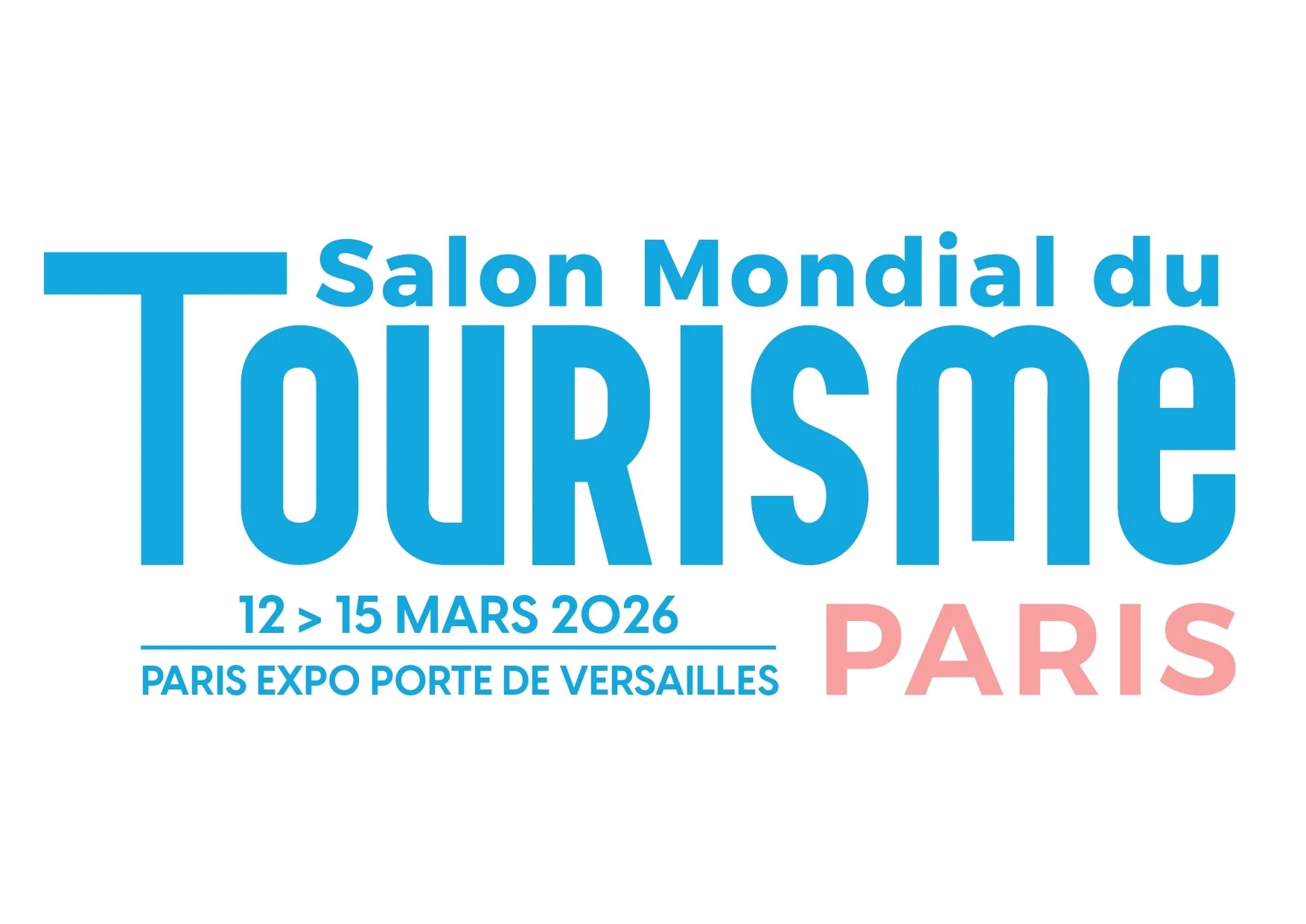 Logo du Salon Mondial du Tourisme Paris, du 12 au 15 mars 2026, Porte de Versailles