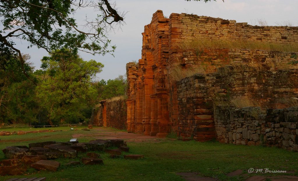 Ruines de la mission jésuite de San Ignacio près de Posadas, Argentine