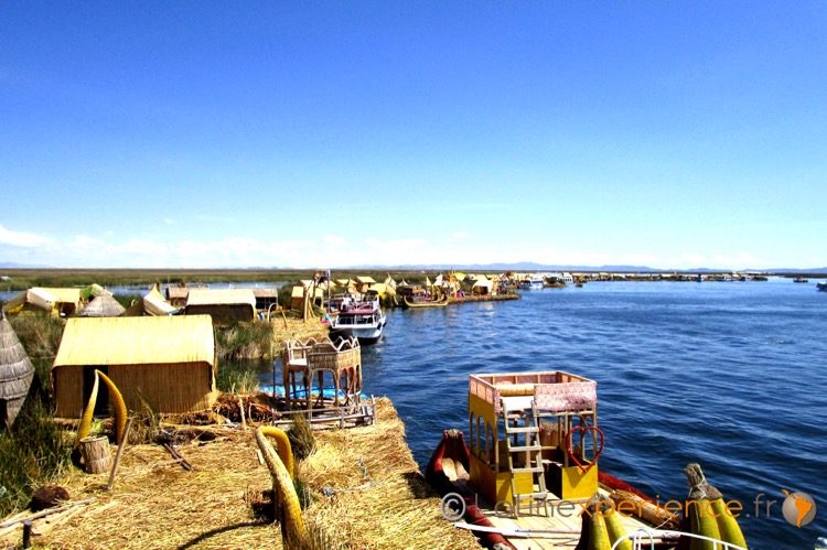 Pérou -Lac Titicaca - île flottante