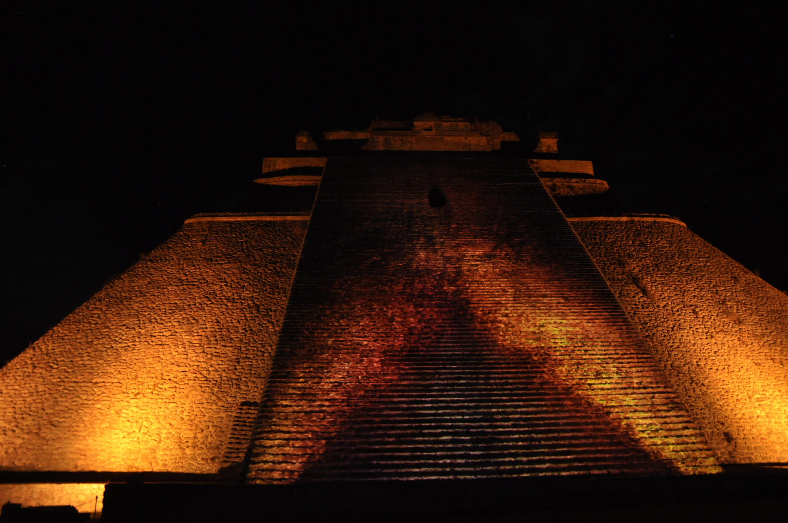 Ruines mayas d'Uxmal et spectacle son et lumière au Yucatán, Mexique
