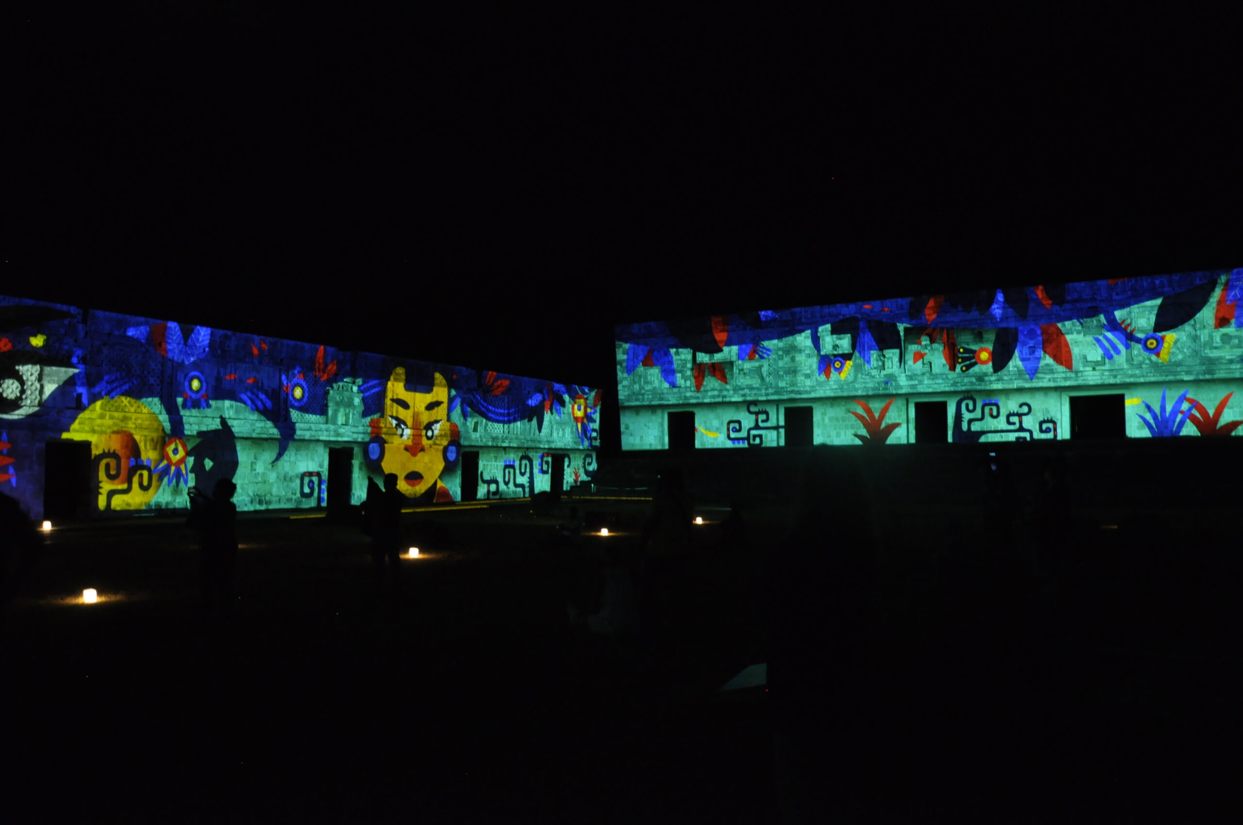 Ruines mayas d'Uxmal et spectacle son et lumière au Yucatán, Mexique